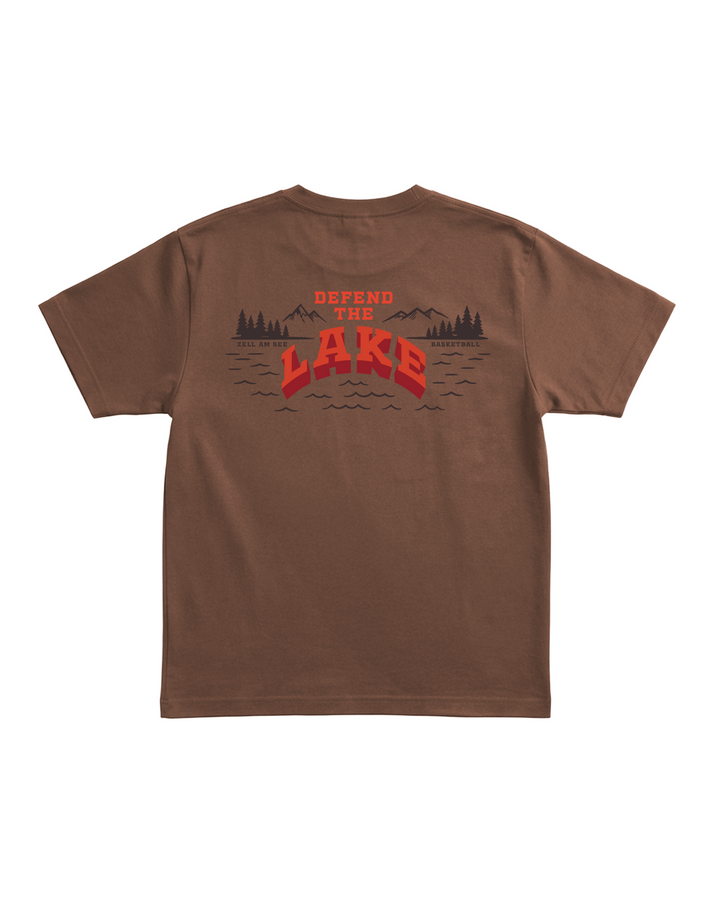 Zell Basketball Defend the Lake Shirt brown