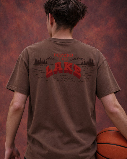 Zell Basketball Defend the Lake Shirt brown